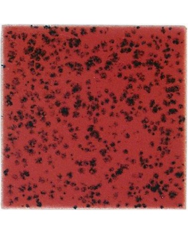 Kwastglazuur roodglanzend zwarte spikkel 9605 